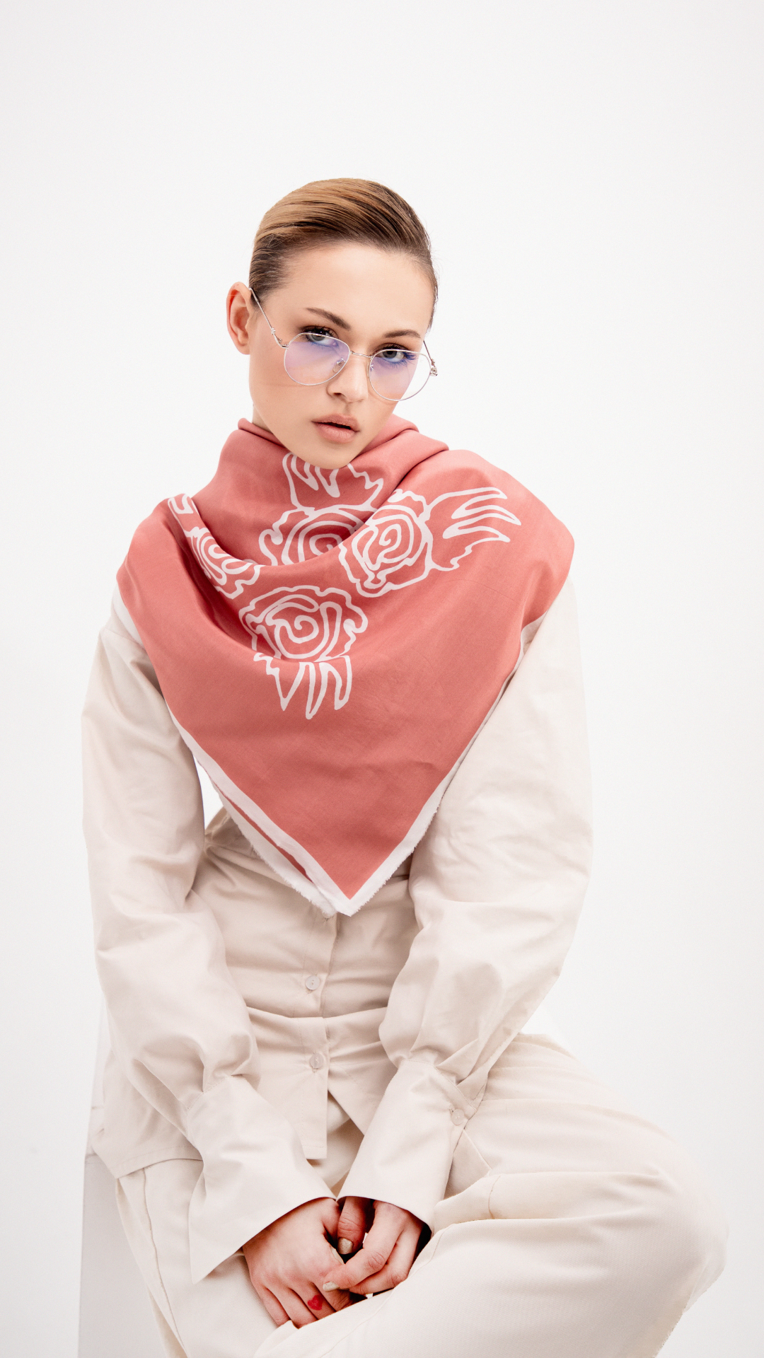 JULIA BLUSH SILK SCARF