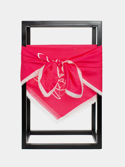 AZIZA CARRÉ FRENCH ROSE SILK SCARF