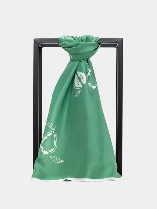 EVANNA GREEN SILK SCARF