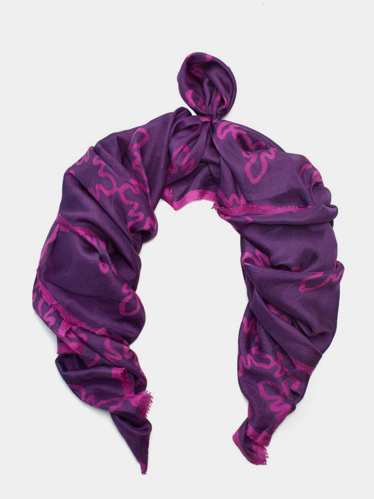 JAMA PINK & PURPLE SILK SCARF