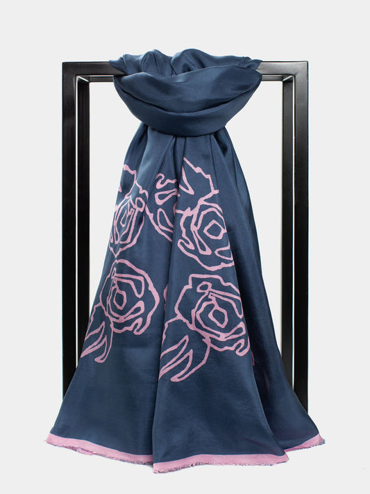 JULIA SUNSET SKY SILK SCARF