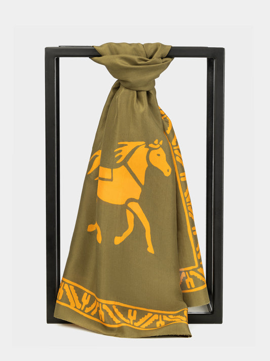 SARA HOT CHOCOLATE SILK SCARF