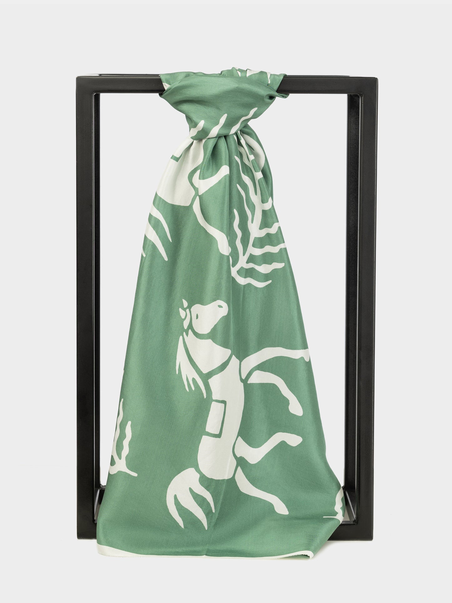 GUNAY TEAL SILK SCARF