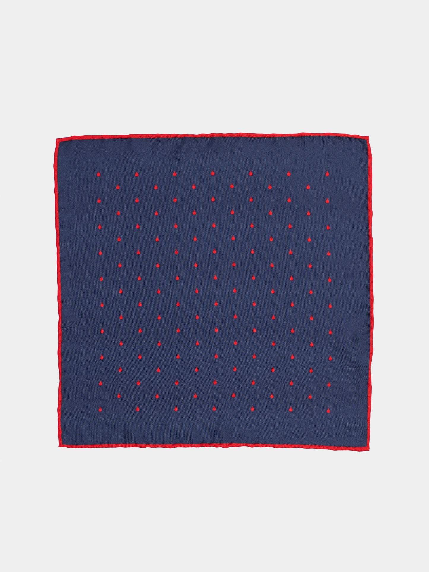 POMEGRANATE POCKET SQUARE BLUE RED