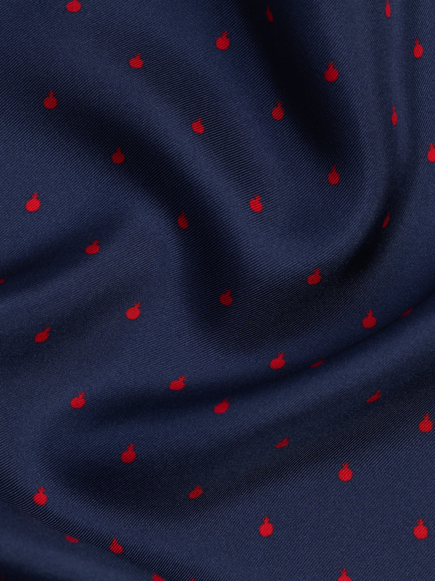 POMEGRANATE POCKET SQUARE BLUE RED