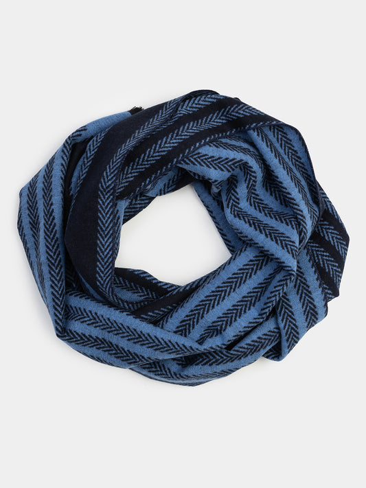 BLACK & BLUE MENS SILK SCARF