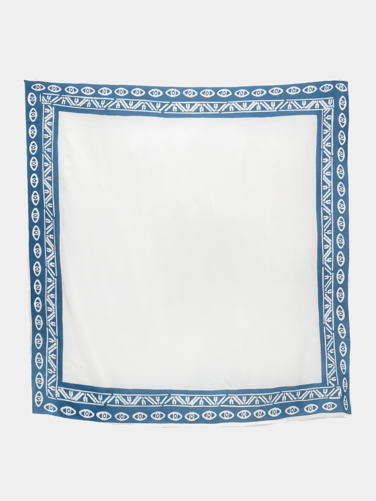 SEVA WHITE & BLUE SILK SCARF