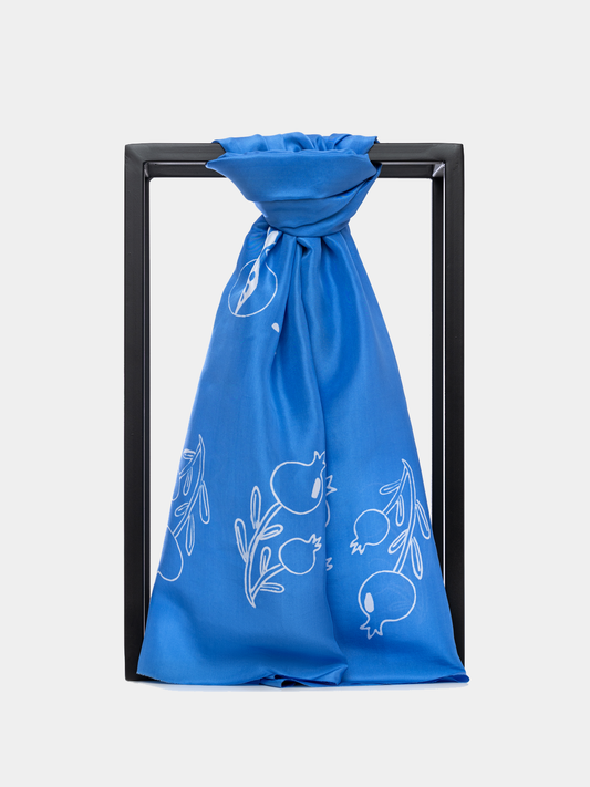 ZARANGIZ BLEU DE FRANCE SILK SCARF