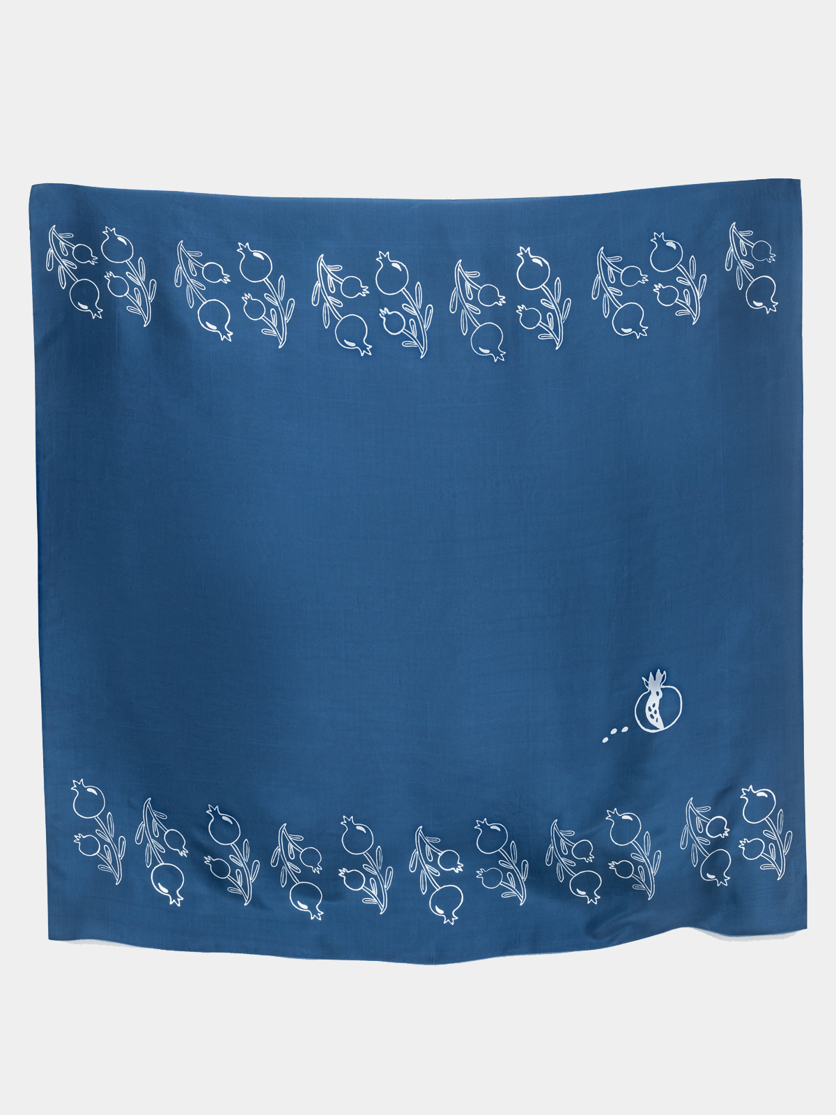 ZARANGIZ BLUEBERRY SILK SCARF