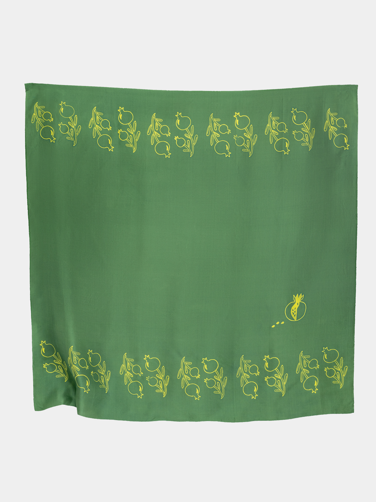 ZARANGIZ FOREST GREEN SILK SCARF